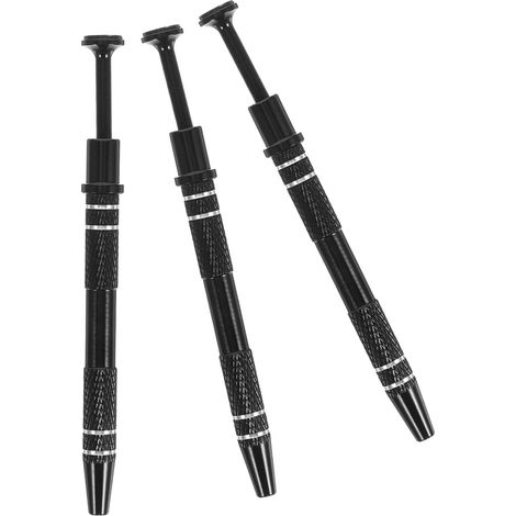 3 Pièces Pince à Quatre Griffes en Alliage D'aluminium Manche Antidérapant Texturé, Acier Inoxydable Poli, pour Démontage de Montres et Accessoires de Bricolage (1/5)
