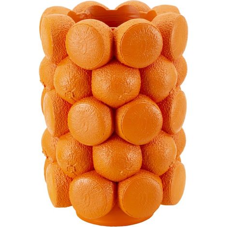 Vaso Orange arancione in resina a grappolo di arance 19x28 cm