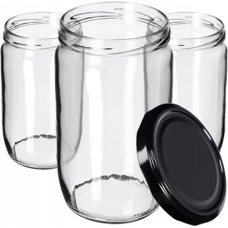 KADAX 24er-Set Vorratsdosen für Schraubdeckel 720 ml