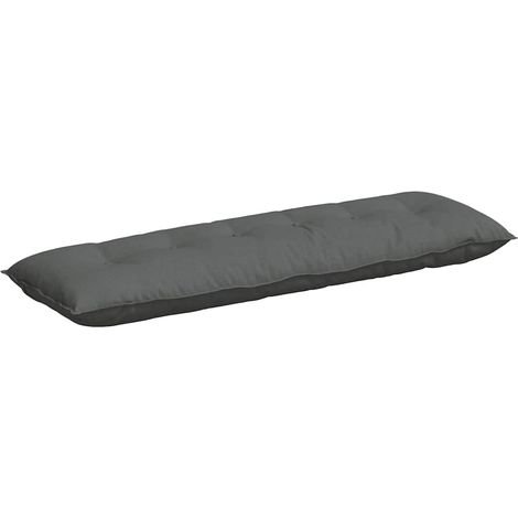 vidaXL Back Pillow Dark Grey 160 x 19 x 50 cm Fabric