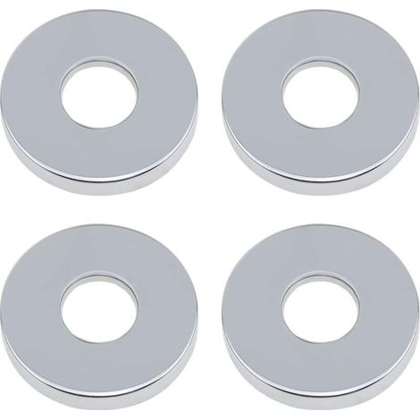 Rosace robinet mitigeur douche 4 pièces – Acier inoxydable chromé – Diamètre extérieur 70 mm – Pour cuisines et salles de bain (1/5)