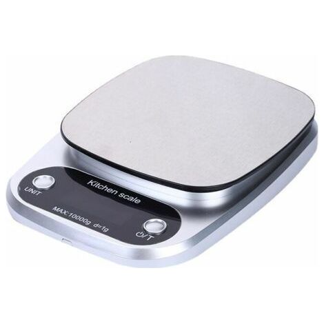 Electronic food scale in stainless steel for kitchen (10kg/1g) (1/5)