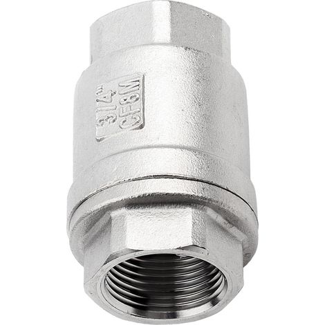 Clapet anti-retour à ressort inox 3/4" filetage femelle, vertical, WOG 1000 (1/5)