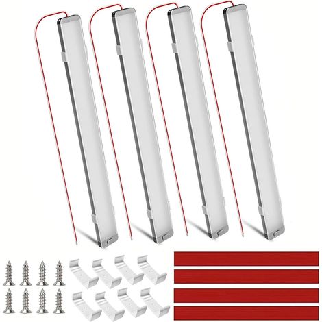 12V LED-Lampe für Wohnmobile - 228 LEDs, 10W, 6000K Weiß - Innenbeleuchtung für Auto, Bus, Wohnwagen, Boot, Wohnmobil, Küche, Bar, LKW, Traktor (4 Stück)