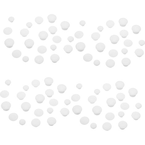 Mikinona Lot de 200 cache-vis blancs pour meubles (1/5)