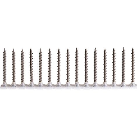 Scell-It – Bande de 1000 vis plaques de plâtre 3,5x25 mm – Acier phosphaté – Vissage rapide pour fixation dans rails – Pour chantiers humides (1/4)