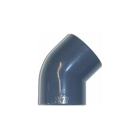 Raccord PVC - Coude 45° Femelle à Coller - Ø50 mm - 16 Bars - Pour Adduction Eau Potable (1/3)