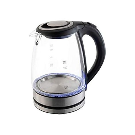 Bouilloire sans fil 1.7l 2000w verre/noir - Silver Style - 002031