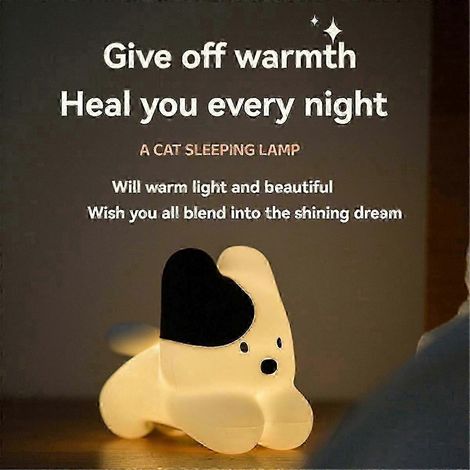 Lámpara de noche con forma de gatito, recargable por USB, para dormitorio, mesita de noche, luz ambiental, regalo de cumpleaños para niña.