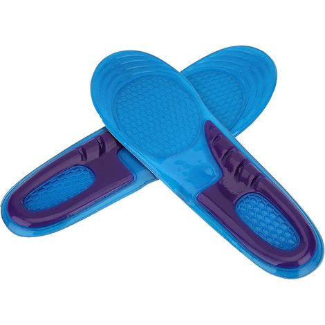 Solette in velluto siliconico per scarpe, ammortizzanti, ideali per lo sport, la corsa e l'arrampicata, 1 paio, blu
