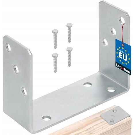 KOTARBAU® Base de Poteau U à Visser 150 mm Argent Galvanisé à Chaud La Solution Excellente pour Relier Différents Éléments (1/5)