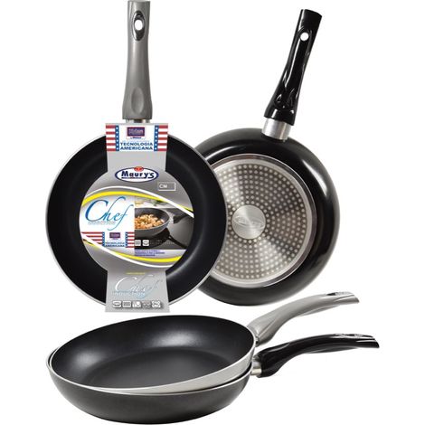 SET 2 PADELLE MAURY'S CHEF INDUCTION DA 24 E 26 CMCON FONDO XYLAN ANTIADERENTE (1/5)