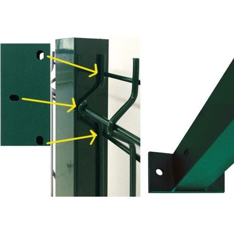 Pali in acciaio zincato per pannelli ARIZONA Verde - 125 cm. (1/2)