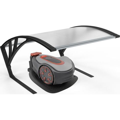 Toit de protection UV en polycarbonate pour robot tondeuse gris anthracite