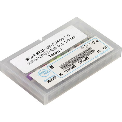 Jeu de 10 micro-forets en carbure de tungstène pour circuits imprimés CNC (0,1-1,0 mm) (1/5)