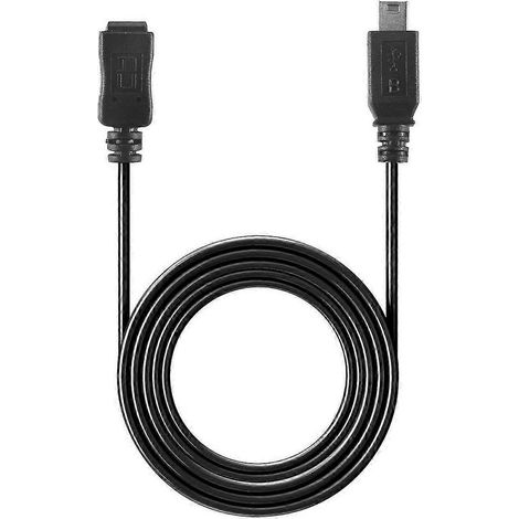 Adaptateur de câble d'extension Mini USB Type-B 5 broches mâle vers femelle de 1,5 m (noir) (1/5)