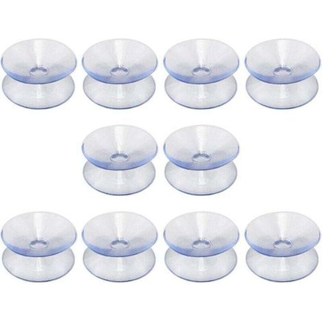 Ulisem Doppelseiten-Saugnäpfe, kompatibel mit Glasoberflächen, 10 hakenlose Saugnäpfe, multifunktionale Saugnäpfe für Spiegel, doppelseitig rutschfestes Glas (30 mm) (1/4)