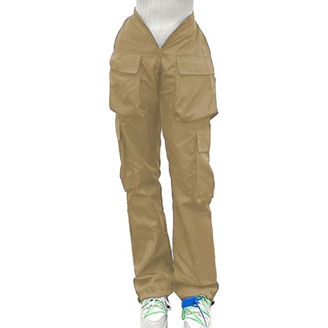 Pantalon Cargo Femme - Taille Élastique - Polyamide et Élasthanne - Usage Quotidien et Voyage - Taille S (1/5)