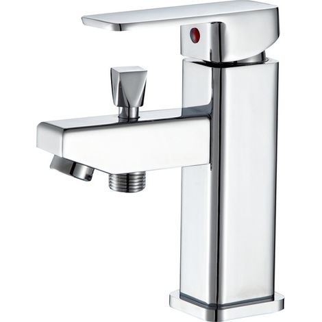 Grifo para lavabo de baño, grifos para fregadero de cocina, grifo monomando para lavabo de baño, grifo de agua fría y caliente, lavabo con ducha, grifo mezclador multifuncional (1/5)