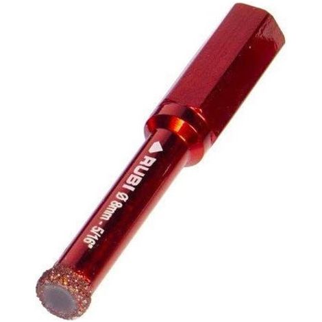 Broca de diamante RUBI 8 mm para corte seco en porcelánico