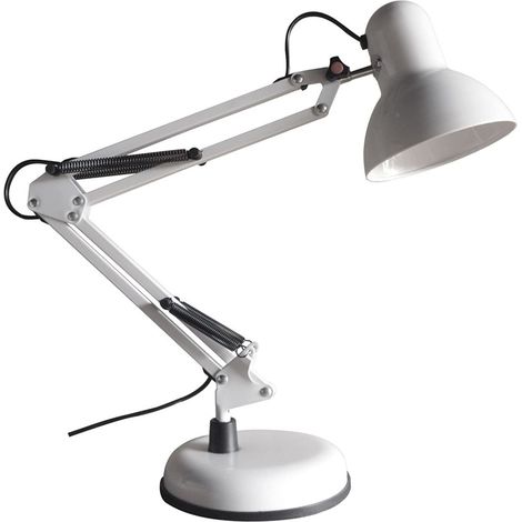 Lampe de bureau articulée, corps et tête articulée, 1 ampoule E27 (1/5)