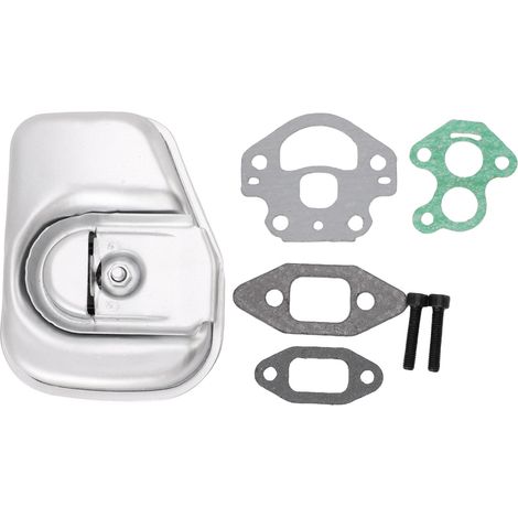 [Kettensägen-Auspuffset] + 545 18 08 43 545008026 + [Eisen, Geräuschreduzierung, kompatibel] + für Husqvarna 230 235 236 240 und Jonsered CS2234 CS2238 + mit 4 Unterlegscheiben und 2 Schrauben (1/5)