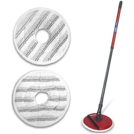 2 Pièces Recharge Serpillere en Microfibres pour Vileda Spin and Clean Mop, Tête de Serpillière de Remplacement Compatible avec Balai Vileda Spin Mop et l'ensemble de Seaux (Gris) (1/5)