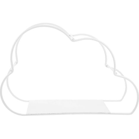 Étagère métallique moderne 32 x 21,5 x 9,8 cm, porte-livres et porte-revues en métal blanc pour le rangement à domicile et au bureau. (1/5)