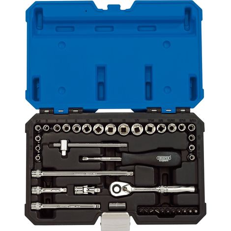 Draper Expert 1/4" Square Drive Combined Metric and Imperial Socket Set (40 Pieces, Model 16464) (1/5)