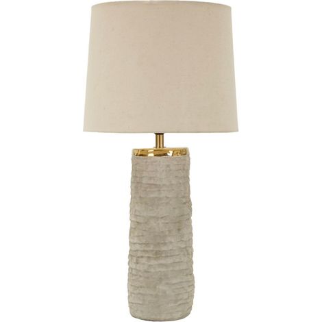 Lampada da tavolo in ceramica grigia, Ø37x73 cm – Lima (1/5)