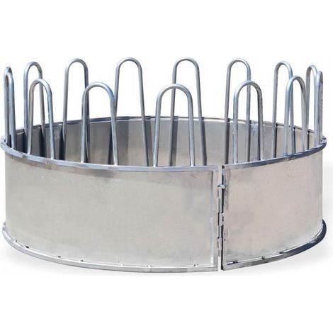 Dema – Râtelier circulaire à arceaux 15 places – Construction en acier galvanisé – 3 pièces assemblage rapide sans outils – 15 postes d'alimentation