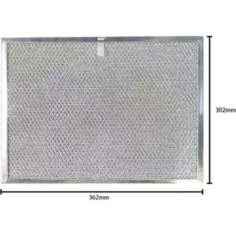 Filtre à graisse pour hotte aspirante, filtre en aluminium BPS1FA30 362 x 302 mm, filtre lavable haute efficacité, kit de remplacement d'accessoire pour hotte de cuisine