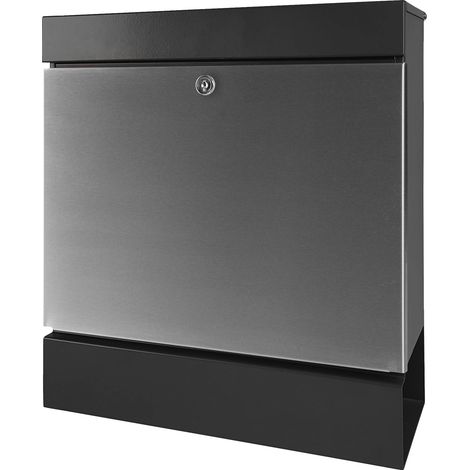 Burg Wächter 42020 SEATTLE 6848 B+S Boîte aux lettres acier, acier inoxydable noir mat avec serrure à clé C304322 (1/2)