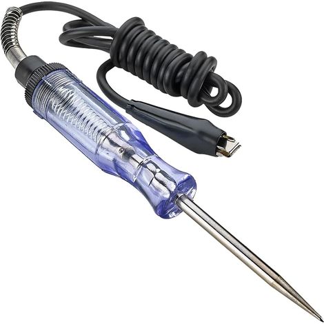 Testeur de continuité de tension et de courant - Circuit 6-12 V CC - 24 V CA - Robuste - Sonde longue avec voyant lumineux - Cordon de 137 cm pour systèmes basse tension, automobiles, fils sous tensio (1/4)