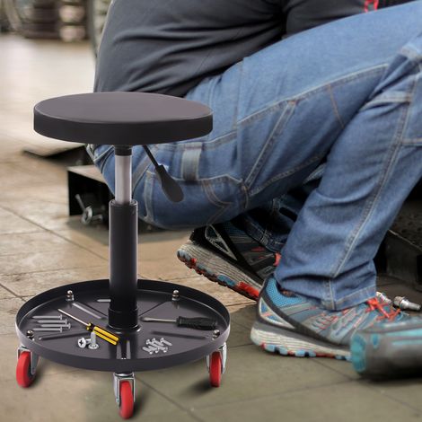 YISSALE-Hocker réglable en hauteur, hocker rond pour réparations automobiles, fauteuil de travail, hocker de travail, fauteuil de travail. (1/5)