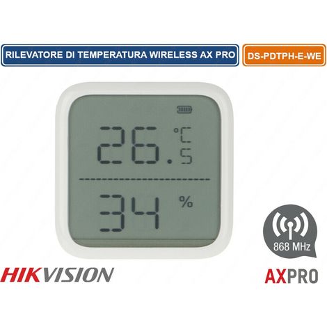 Détecteur de température sans fil HIKVISION DS-PDTPH-E-WE (1/5)