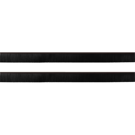 Brosses de porte adhésives 2 pcs Marron 100 cm (1/5)