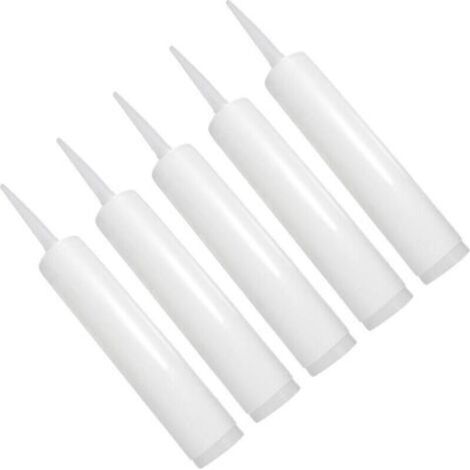 5pièces Tubes De Calfeutrage Vides Plastiques Rechargeables Pour Réparation À Domicile Outils De Construction Polyvalents