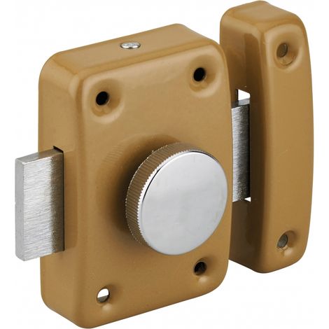 Serratura automatica a pomolo per chiusura interna, bronzo, 55mm - Serrurerie de Picardie