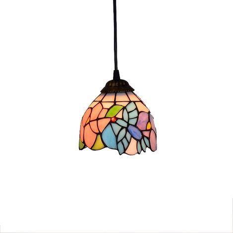 Vintage-Hängeleuchte im Landhausstil mit Buntglas-Deckenleuchten zum Aufhängen an 15 cm (6 Zoll) Haushaltsarmaturen (1/5)