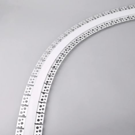 Profilo in Alluminio Flessibile Integrazione Cartongesso per Strisce LED fino a 20 mm Alluminio 2 m Bianco traslucido (1/2)
