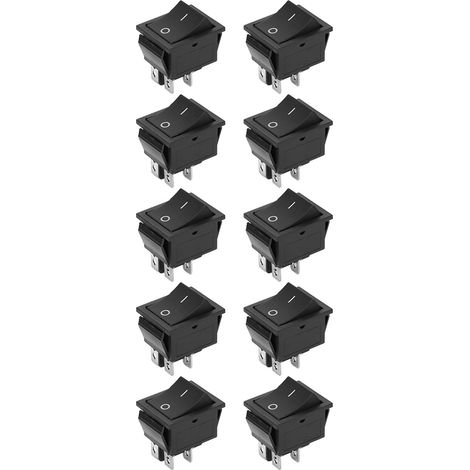 10 interrupteurs bascule 2 positions ON/OFF 4 broches KCD4, résistants à la chaleur, accessoires industriels (1/5)