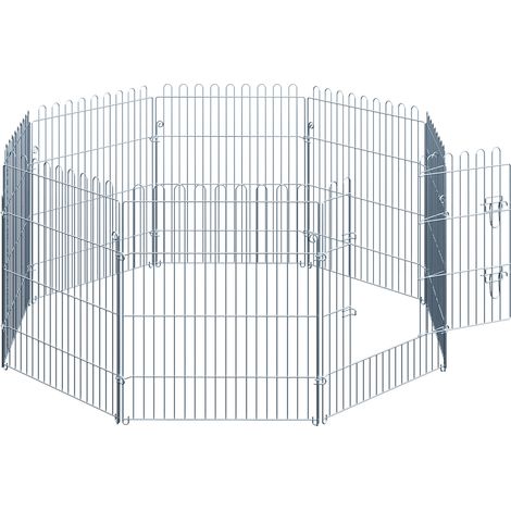 Enclos pour chiots Enclos pour chiots en 8 parties, 63 x 76 cm, sûr et stable (1/5)
