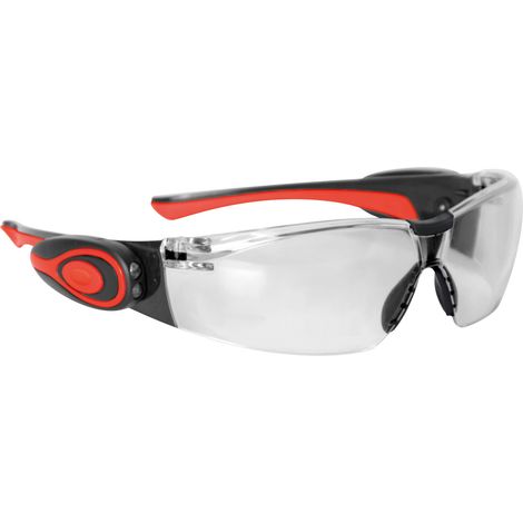 Occhiali di sicurezza Stealth 8000 con 4 luci LED orientabili MistResist antiappannamento K&N - Incolore