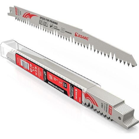 Säbelsägeblätter für Holz 225mm 5 TPI 10 Stück, Astsägeblätter mit geschliffenen Zähnen (1/5)