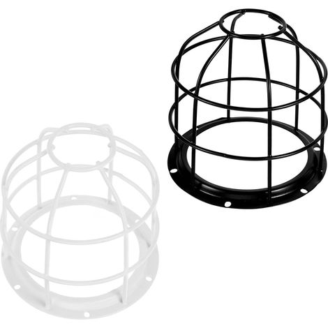 2pièces Cache Ampoule Fil Métallique Protection Sécurité pour Lampe Domestique Abat-jour Cage Noir pour Éclairage Atelier Couverture pour Feux de Signalisation (1/5)