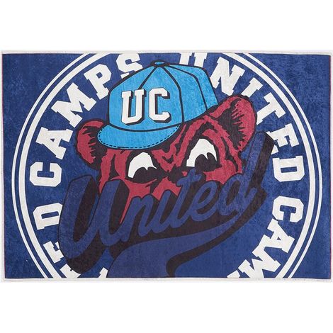 Tapis enfant tissé 120x160 bleu rectangle UC BEAR (1/5)
