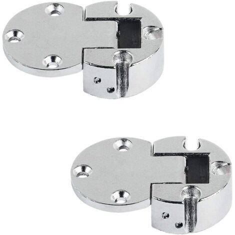 Set of 2 Hinges for Folding Furniture, Folding Hinges, Flat Hardware for Wooden Openings, 90° Opening Angle (1/4)