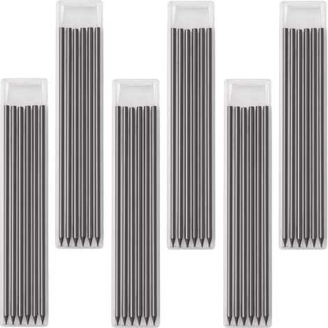 Set mit 36 Ersatzminen für Bleistifte mit 2,8 mm Durchmesser – robuste Ersatzminen für Architekten- und technisches Zeichnen (schwarz)