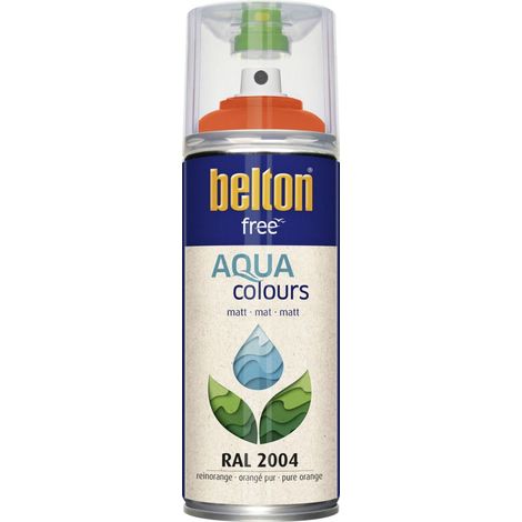belton free Lackspray AQUAcolours 400 ml reinorange matt Wasserlack (1/3)